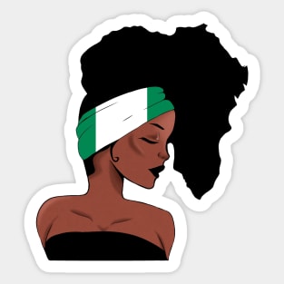 African Woman, Nigrian Colors, Africa Map Sticker